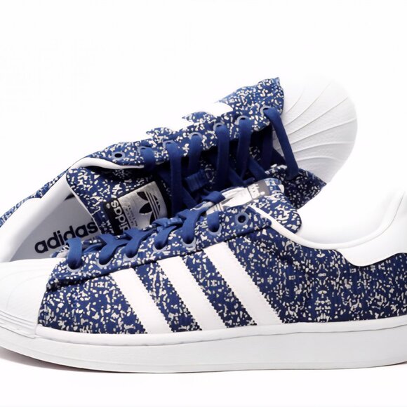 Adidas SUPERSTAR Series, Men Sneakers- Oxford Blue/Bright White- S85980- Sz:10 - Picture 10 of 11